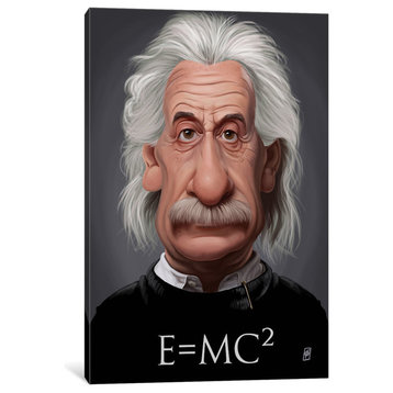 "Albert Einstein (E=MC2)" by Rob Snow, Canvas Print, 26x18"