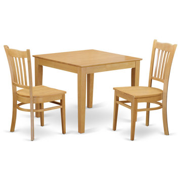 3 Pc Table And Chairs Set - Dinette Table And 2 Dining Chairs