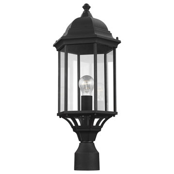 Sevier Large One Light Outdoor Post Lantern Black