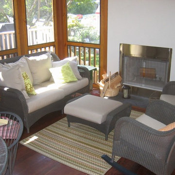 Screened Porch Addition with Fireplace