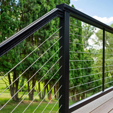 Azek Reserve Collection Antique Leather & Feeney Cable Railing