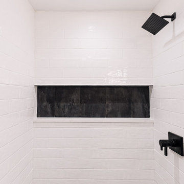 Shower Wall with Niche and Rain Head