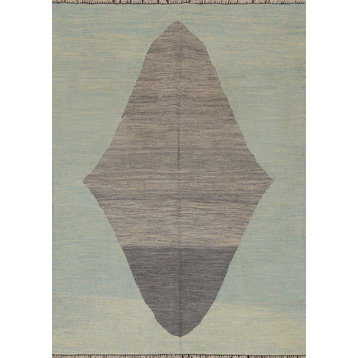 Natural Dye Kilim Oriental Modern Area Rug Flat-weave Wool Carpet 5x7