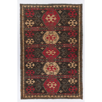 Chandra Ryleigh Ryl-46903 Rug, Gray/Red/Natural, 5'0"x7'6"