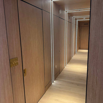Hidden doors with walls panels