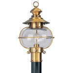 Livex Lighting - Harbor Outdoor Post Lantern, Flemish Brass - Inspired by early lighting designs from port towns this charming outdoor post lantern features solid brass construction in a flemish brass finish. Hand blown clear glass provides a gentle diffusion. Accent your outdoor decor with this beautiful lantern from the Harbor collection.
