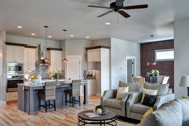 Inspiration for a timeless living room remodel in Boise