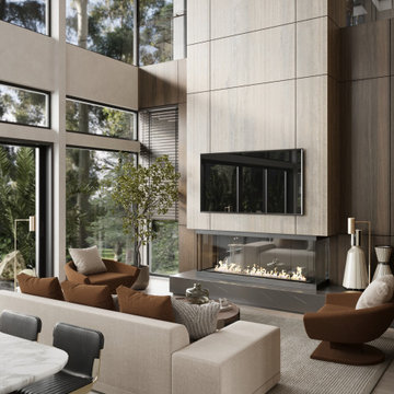 Highlight Harmony — Modern Interior Design with Natural Materials and Light Bala