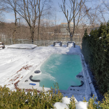 Snow-Covered Swim Spa