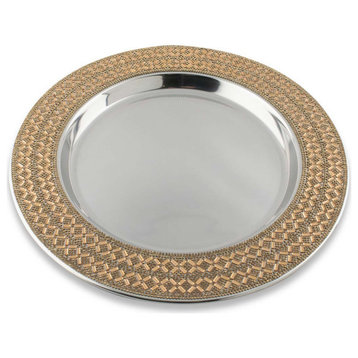 Sparkles Home Madison Avenue Rhinestone Charger Plate - Gold