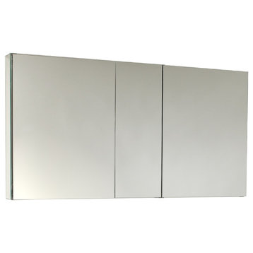 Fresca 50" Wide Bathroom Medicine Cabinet With Mirrors