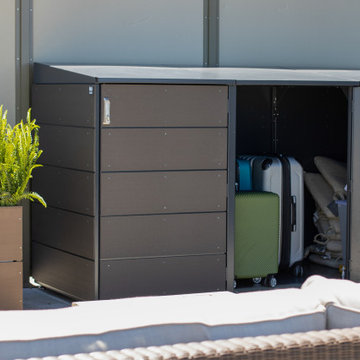 CitiShed with luggage in the second module.