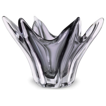 Handblown Glass Modern Bowl, Eichholtz Sutter, Gray