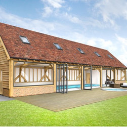 A Classic Oak Framed Swimming Pool Building. - Garden Structures