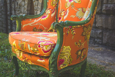 Tangerine & Olive Green Chair