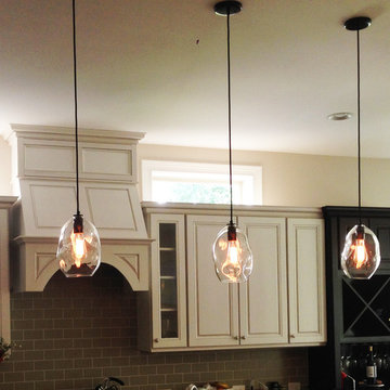 Hand Blown Bubble Glass Pendant Light