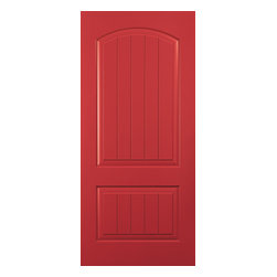 Pella® Architect Series® plank 2 panel arch smooth solid door - Front Doors