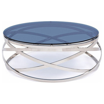 Andria Contemporary Smoked Glass Coffee Table