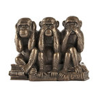 Hear-No, See-No, Speak-No Evil Monkeys Statue