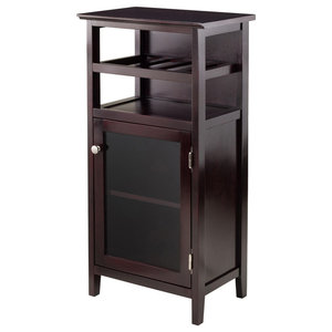 Phone Booth Bar Cabinet With Wine Storage Rich Burgundy Red