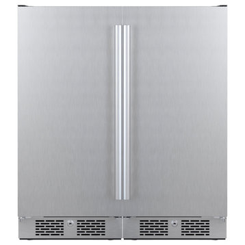 Avallon AFR152SSDUAL 30"W 6.7 Cu. Ft. Built-In or - Stainless Steel