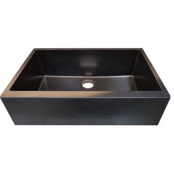 American Imagination 30"W Kitchen Sink, Black Granite Composite