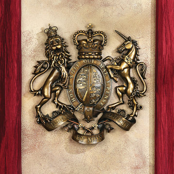 Royal Coat of Arms of Great Britain Wall Sculpture