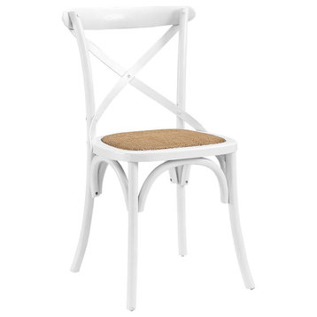 Gear Dining Side Chair, White