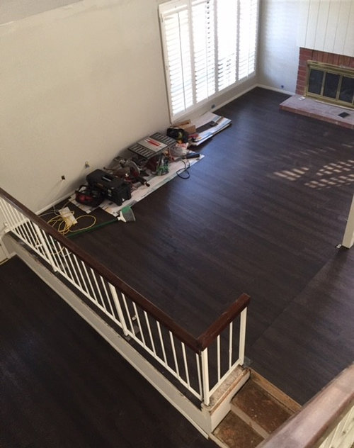 raised living room railing or pony wall