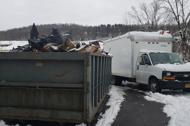 Basement fire damaged before and after