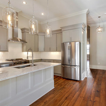 Restored custom home in New Orleans featuring our Tavern grade 6" antique brown