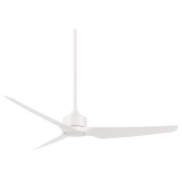 Stella Indoor/Outdoor 3-Blade Smart Ceiling Fan 60" Matte White, Remote Control