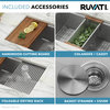 Ruvati 28" Workstation Undermount Stainless Steel Kitchen Sink, RVH8309