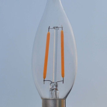 C32 E12 2w dimmable candle LED Filament bulbs