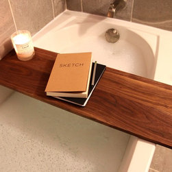 Adjustable Bath Caddy Shelf in Walnut - Bathroom Organizers