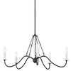 Kichler 52455 Freesia 5 Light 31"W Taper Candle Chandelier - Anvil Iron