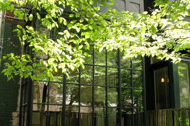 Inspiration for an industrial exterior home remodel in Philadelphia