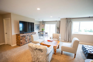 Inspiration for a transitional living room remodel in Minneapolis