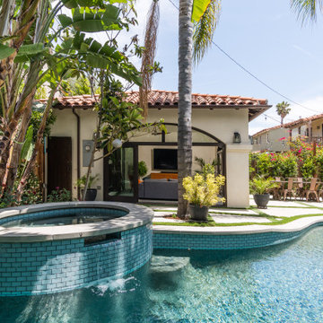 West Hollywood Spanish-Style Pool House Transformation