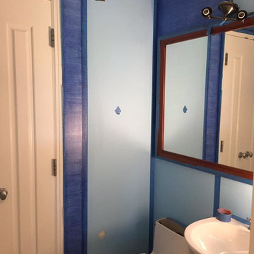 Faux painted Grasscloth