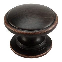 Cosmas - Cabinet Round Knob, 1-1/4" Diameter, Set of 25, Oil Rubbed Bronze - Cabinet And Drawer Knobs