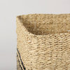 Cullen Brown & Black Twisted Seagrass Square Baskets (Set of 3)