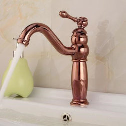 Antique Centerset Bathroom Sink Faucet Rose Gold Finish T0434RG - Bathroom Sink Faucets