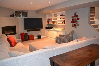 Example of a classic basement design in Ottawa