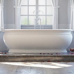 Olympian&trade; by Savio Classic Freestanding Solid Surface Bathtub - Bathtubs