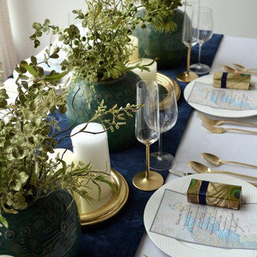 Metallic and Jewel Tablescape