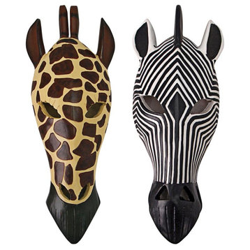 Design Toscano Set of Tribal Style Animal Masks