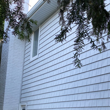 Hewlett Siding - Pearl Gray Shakes | Alpha Windows & Siding
