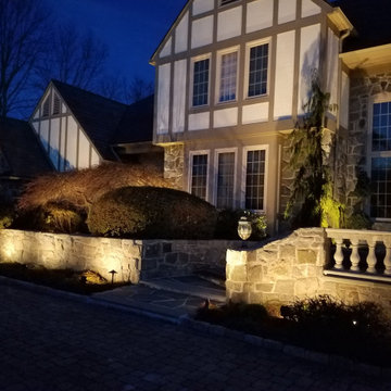 Lighting makes for a powerful statement on this gorgeous home