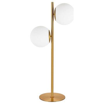 Dainolite FOL-222T Folgar 2 Light 22" Tall Buffet Table Lamp - Aged Brass